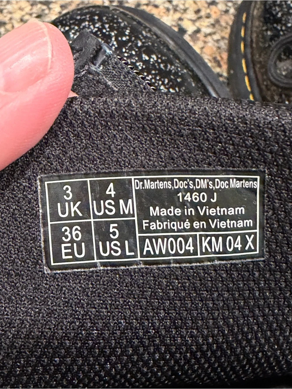 Ladies dr martens 5 Black Glitter Lace-Up Ankle Boots